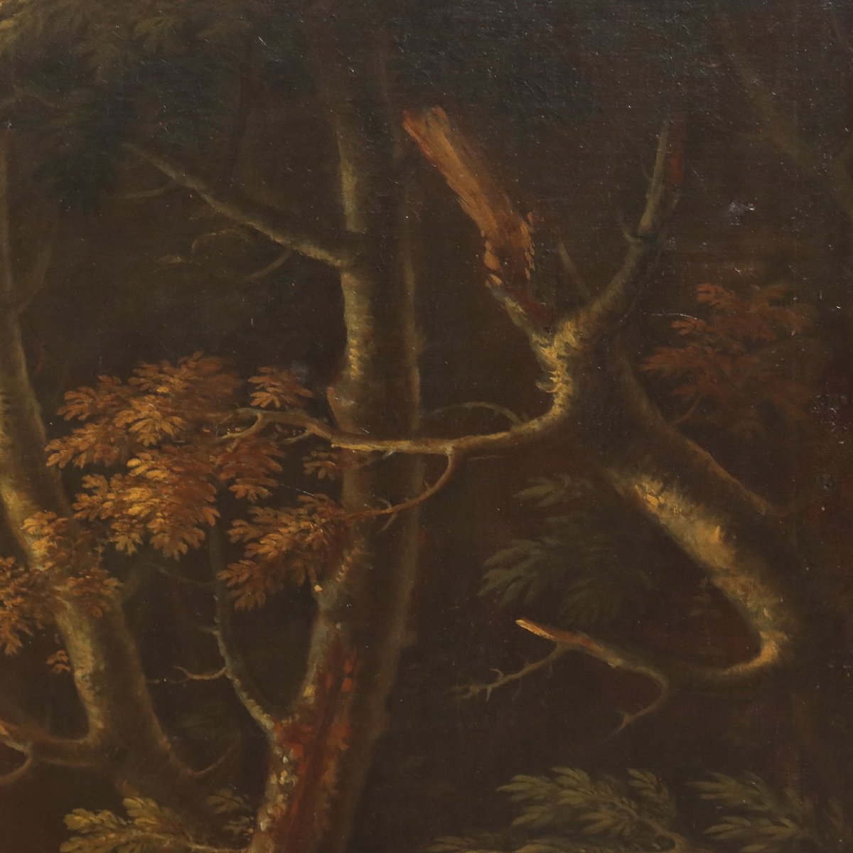 Dipinto Antico Scuola Veneta Olio su Tela Paesaggio XVIII Secolo-photo-5