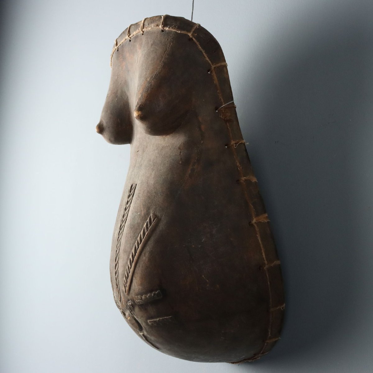 Pettorale in Legno Arte Makonde Mozambico Africa XX Secolo-photo-4