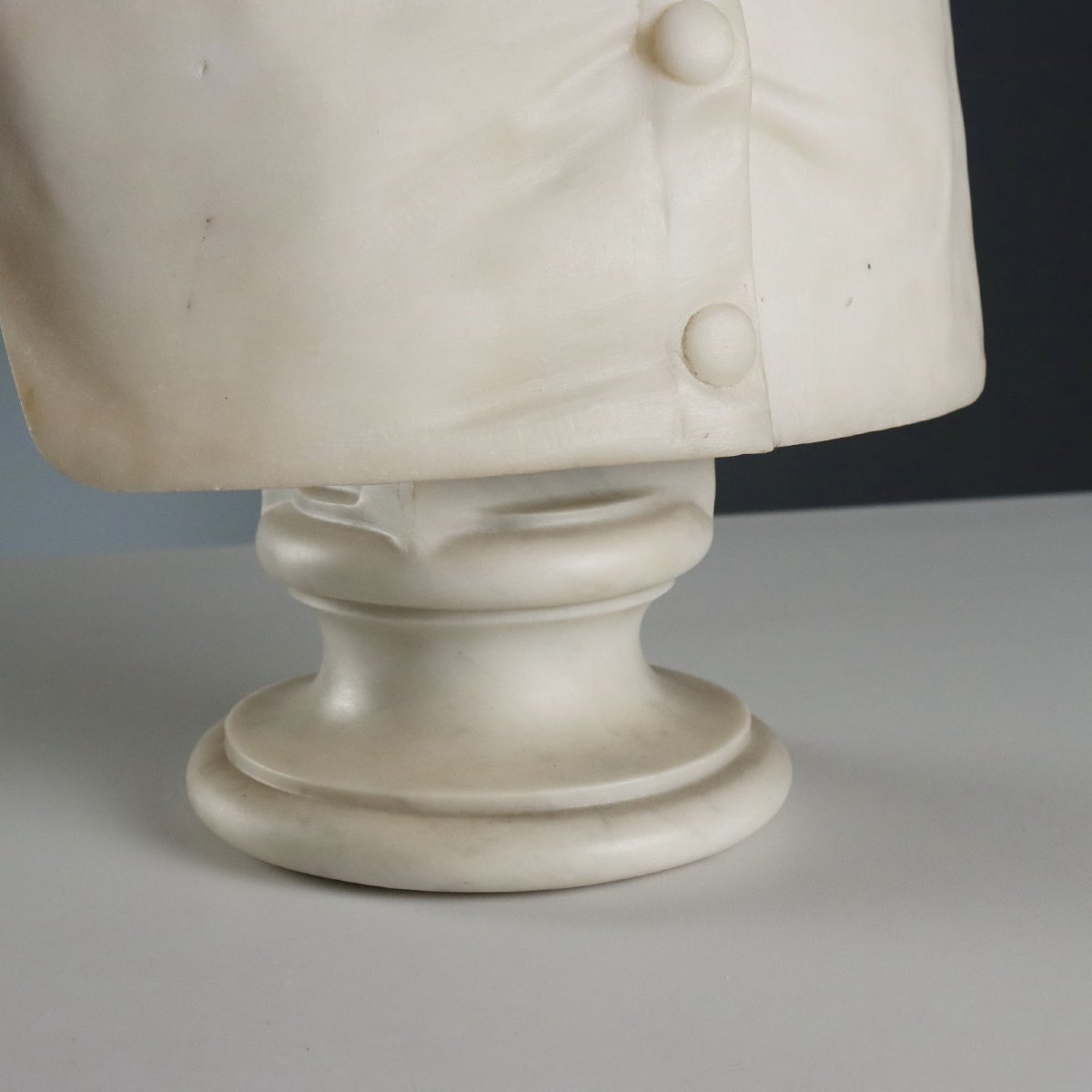 Busto di Nobile Signora Antico Marmo Bianco Italia Metà XIX Secolo-photo-2