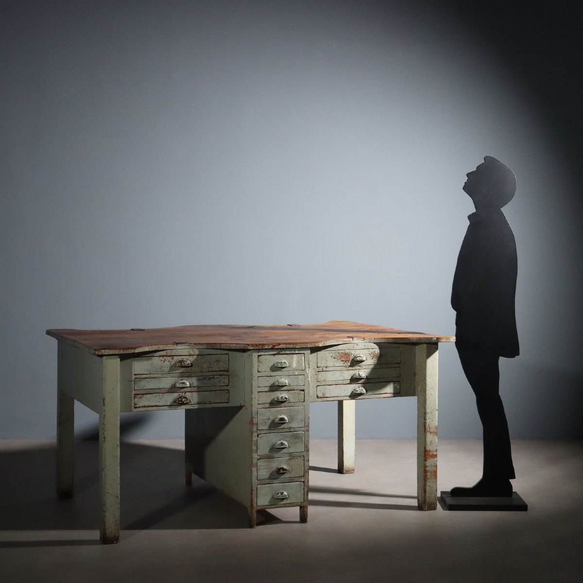 Tavolo Industrial Vintage Abete Olmo Design Italia XX Secolo-photo-2