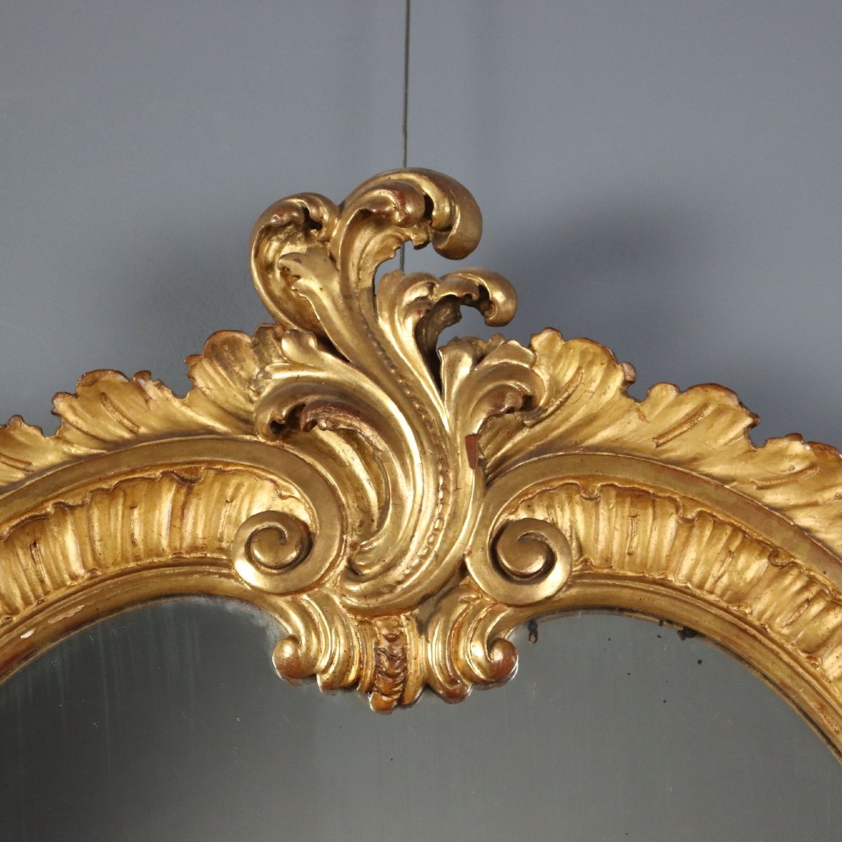 Specchiere Antiche Stile Barocchetto Legno Intagliato XIX Secolo-photo-2