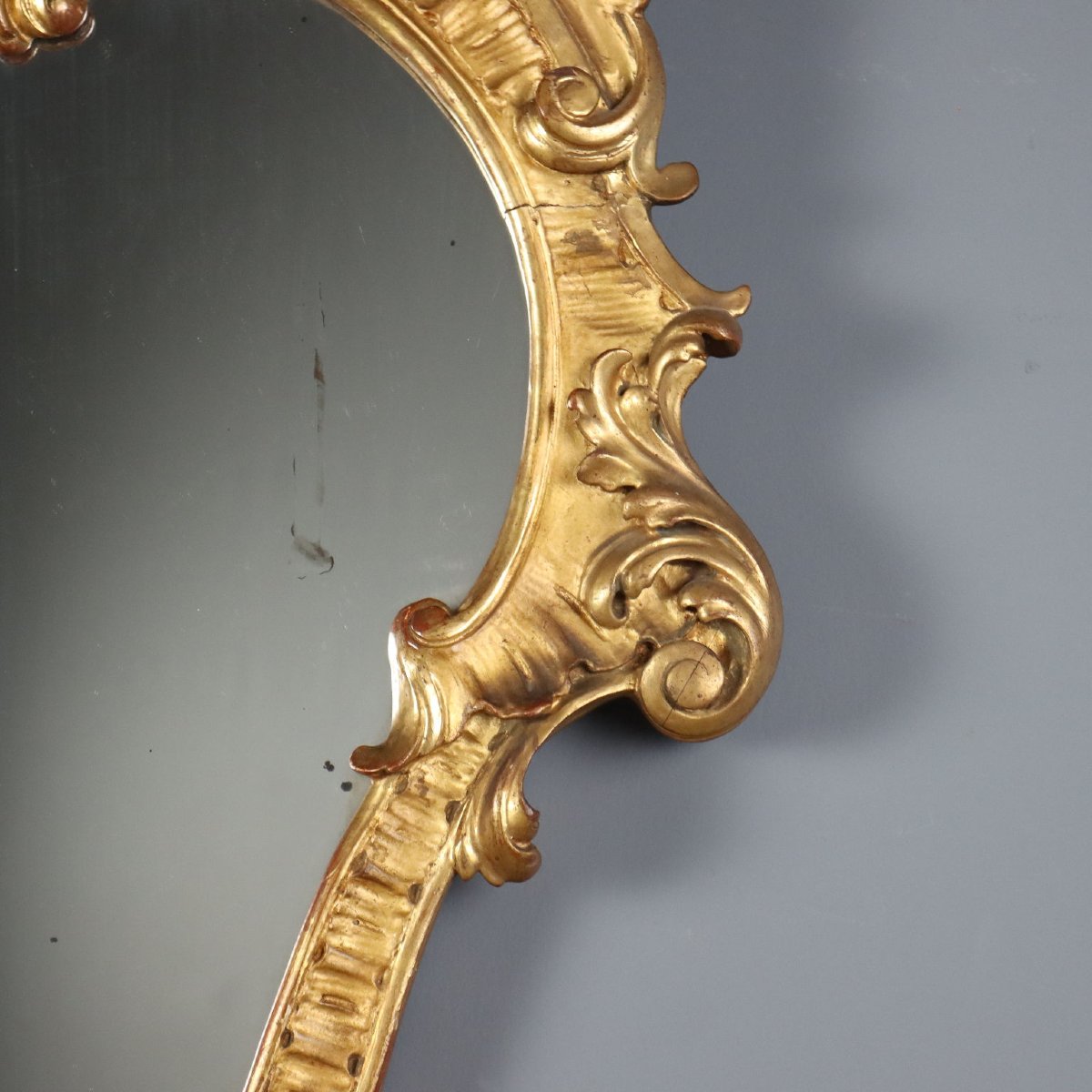 Specchiere Antiche Stile Barocchetto Legno Intagliato XIX Secolo-photo-4