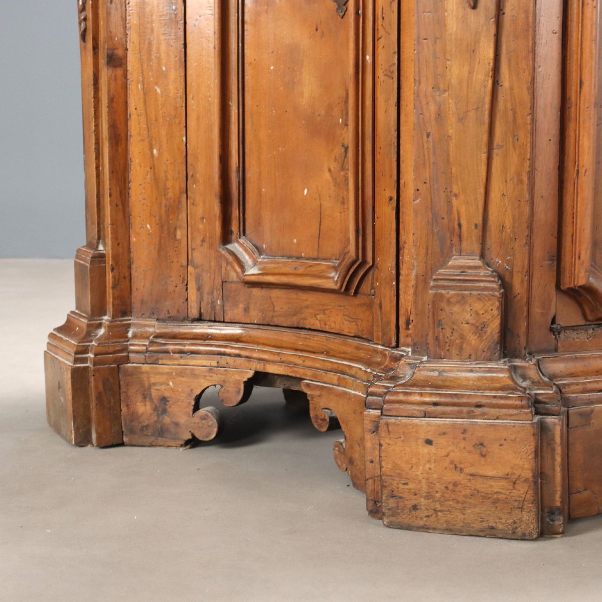 Credenza Barocca Antica Noce 5 Cassetti Italia XVII Secolo-photo-3