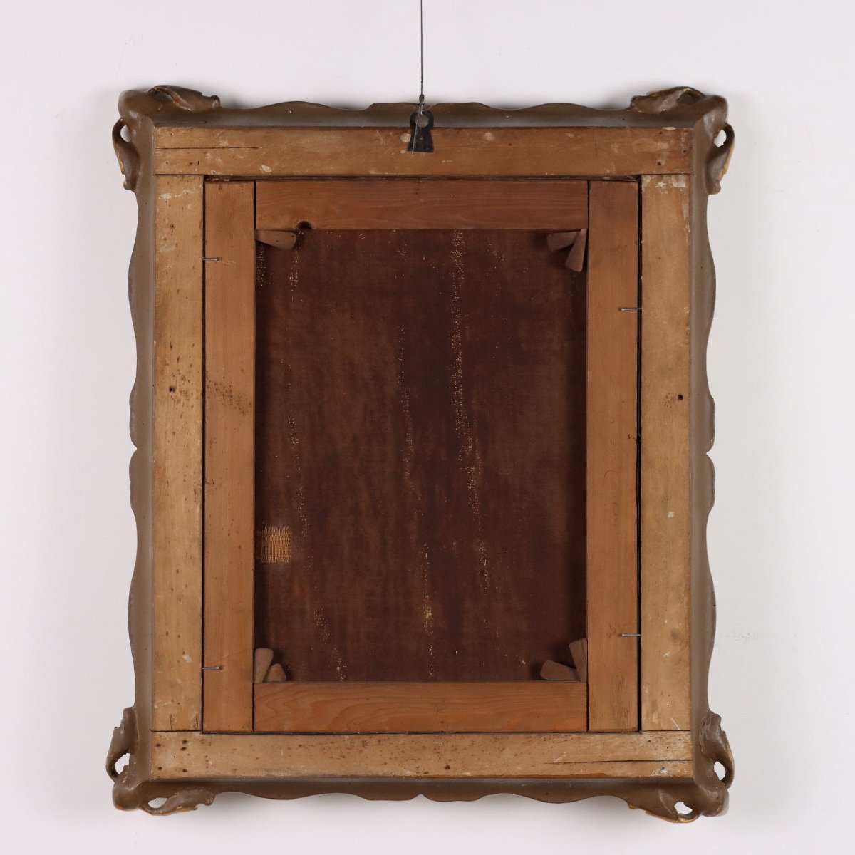 Quadro Antico Dipinto Ritratto Maschile Olio su Tela XVIII-XIX Secolo-photo-5