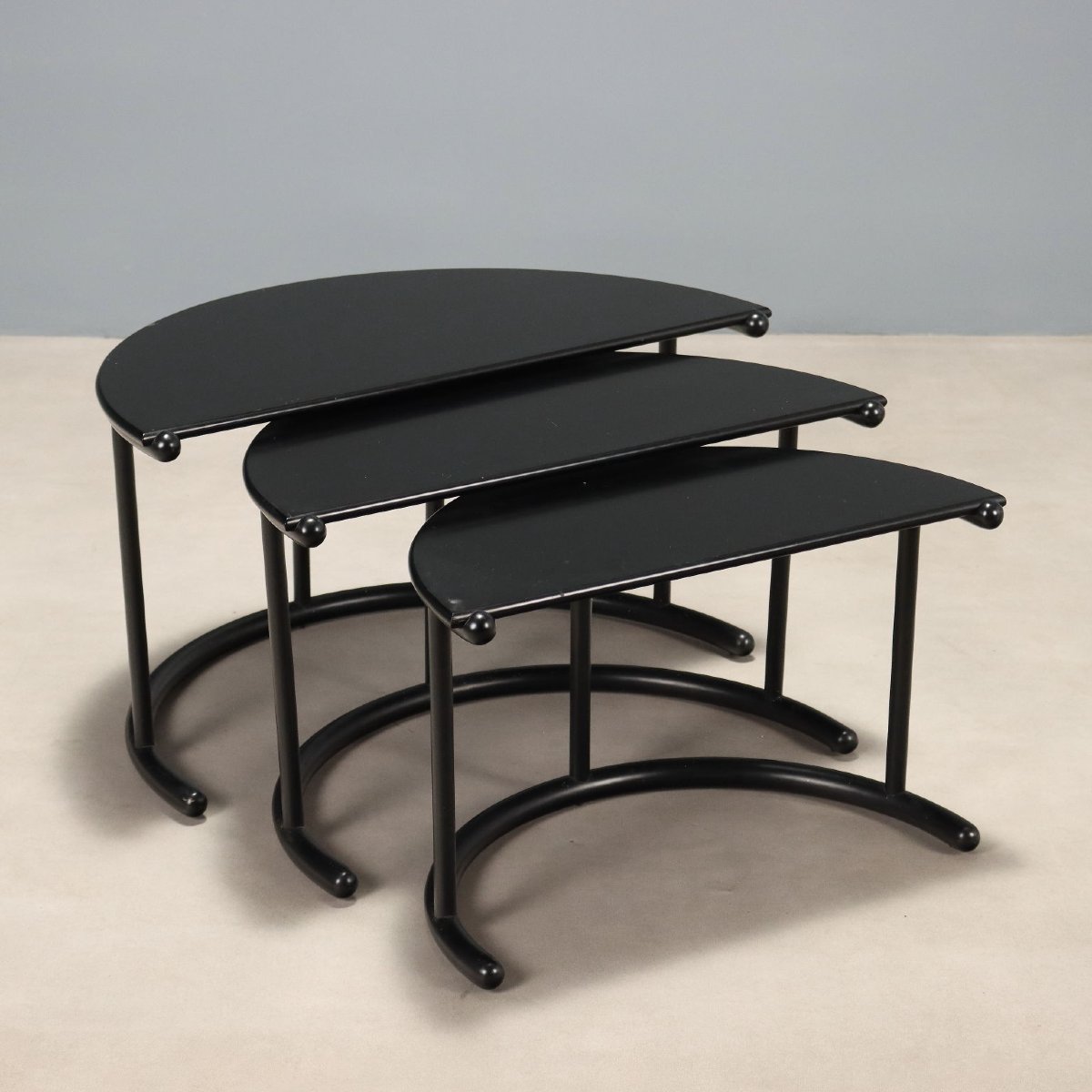 Tavolini Vintage Tria Design Gianfranco Frattini per Acerbis Anni 80-photo-4
