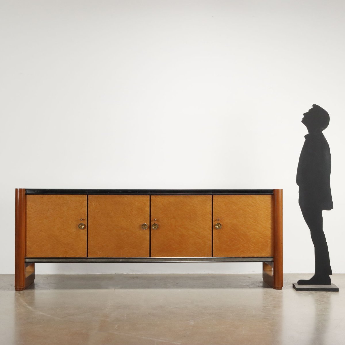 Buffet Vintage Palazzi dell'Arte Cantù Impiallacciato Noce Anni 40-photo-3