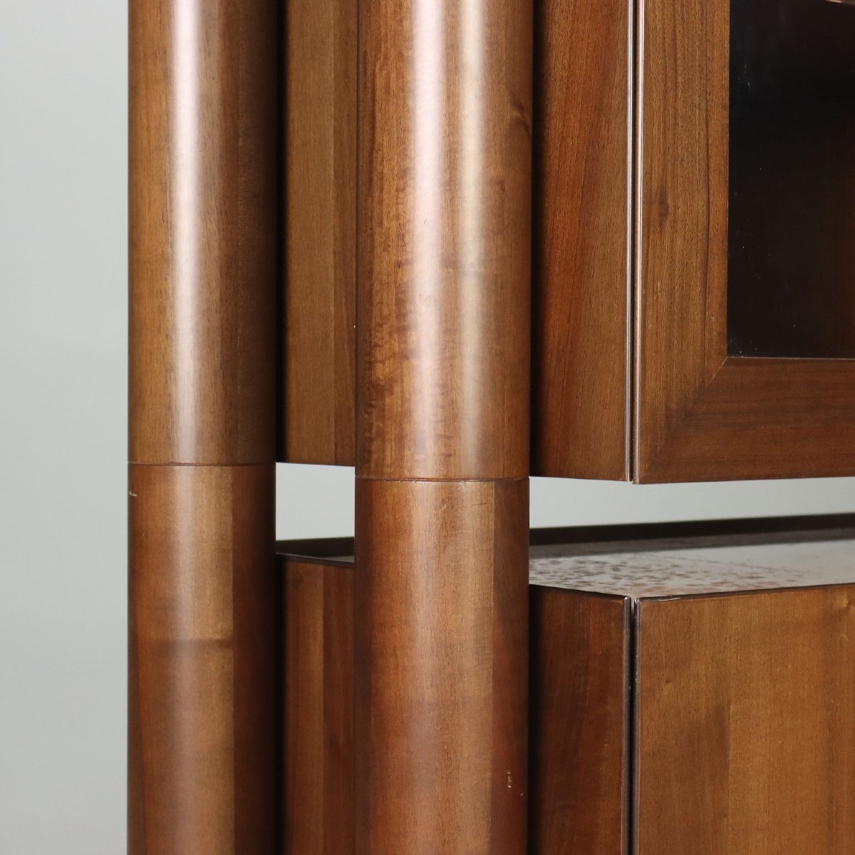 Credenza Vintage Anni '80 in Legno e Marmo-photo-3