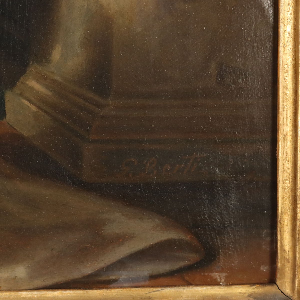 Dipinto di Guglielmo Berti "Susanna e i Vecchioni" Olio su Tela XIX Secolo-photo-5