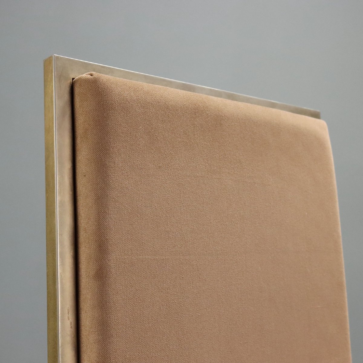 Sedie Vintage Metallo Ottonato Tessuto Design Anni '70-'80-photo-2
