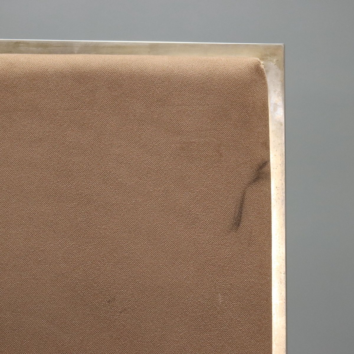 Sedie Vintage Metallo Ottonato Tessuto Design Anni '70-'80-photo-3