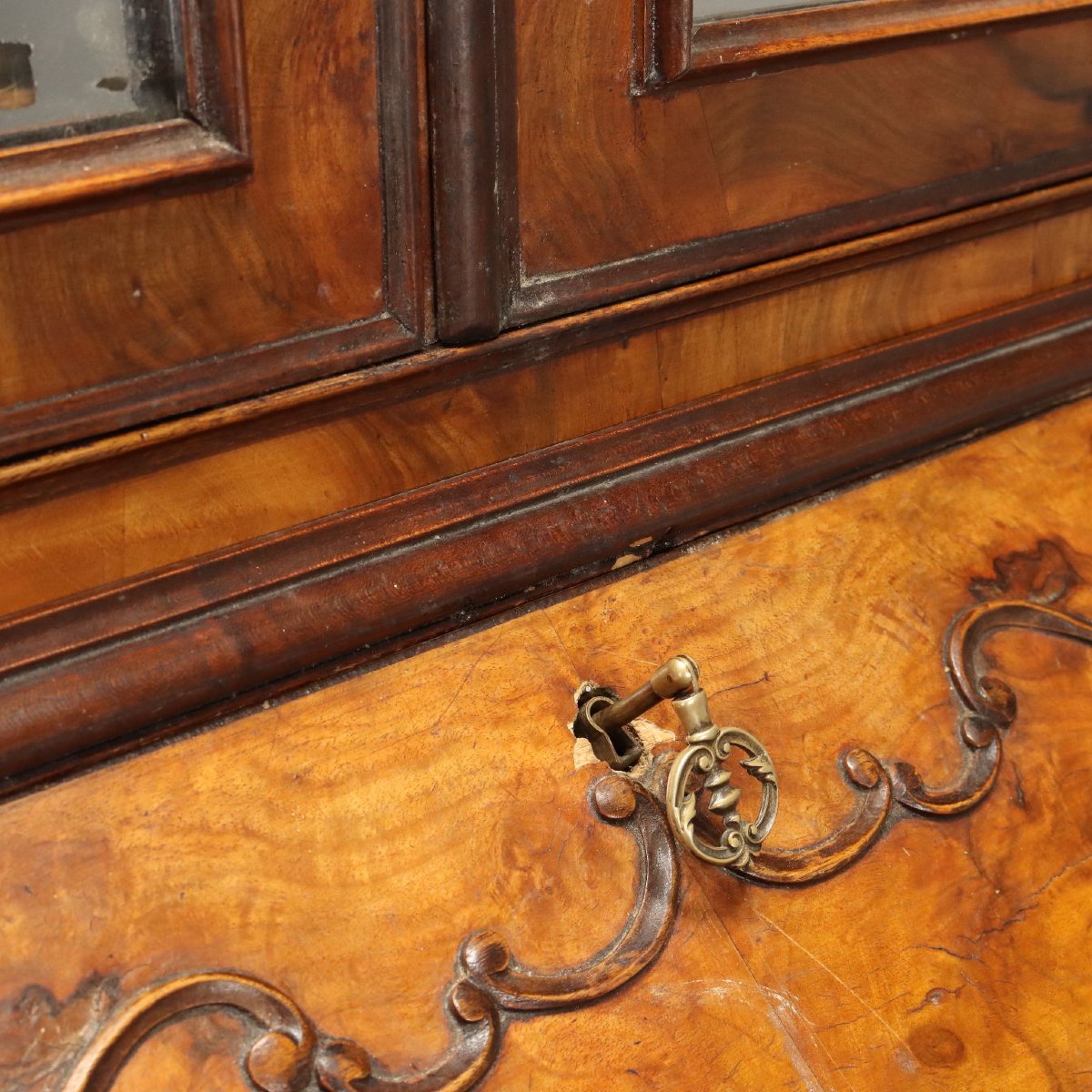 Trumeau Lombardo in Stile con Ante a Specchio Italia Inizio XX Secolo-photo-4