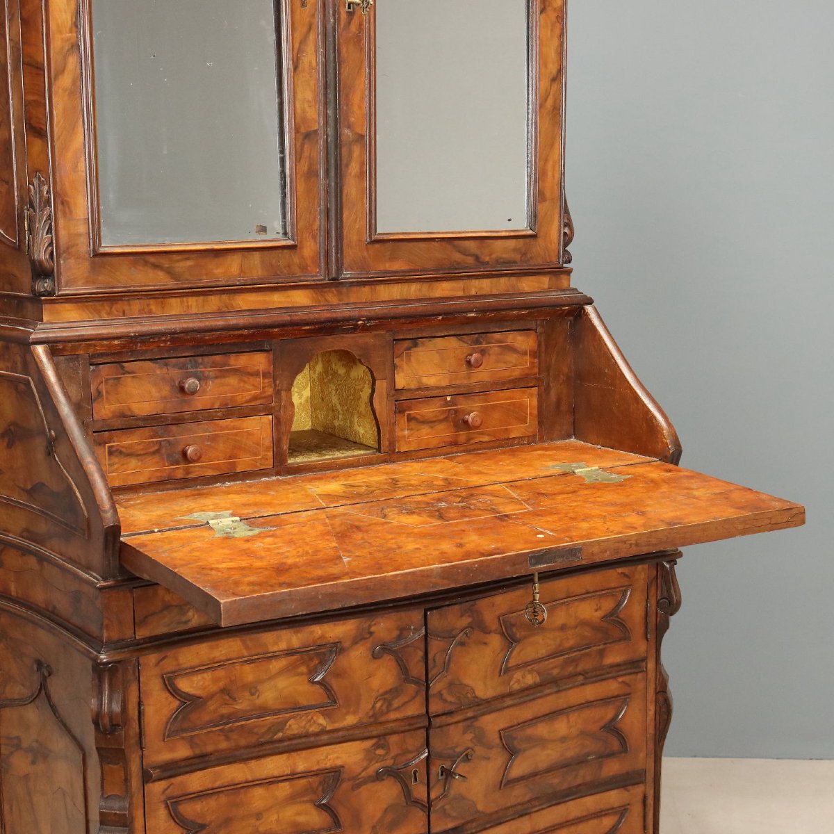 Trumeau Lombardo in Stile con Ante a Specchio Italia Inizio XX Secolo-photo-8