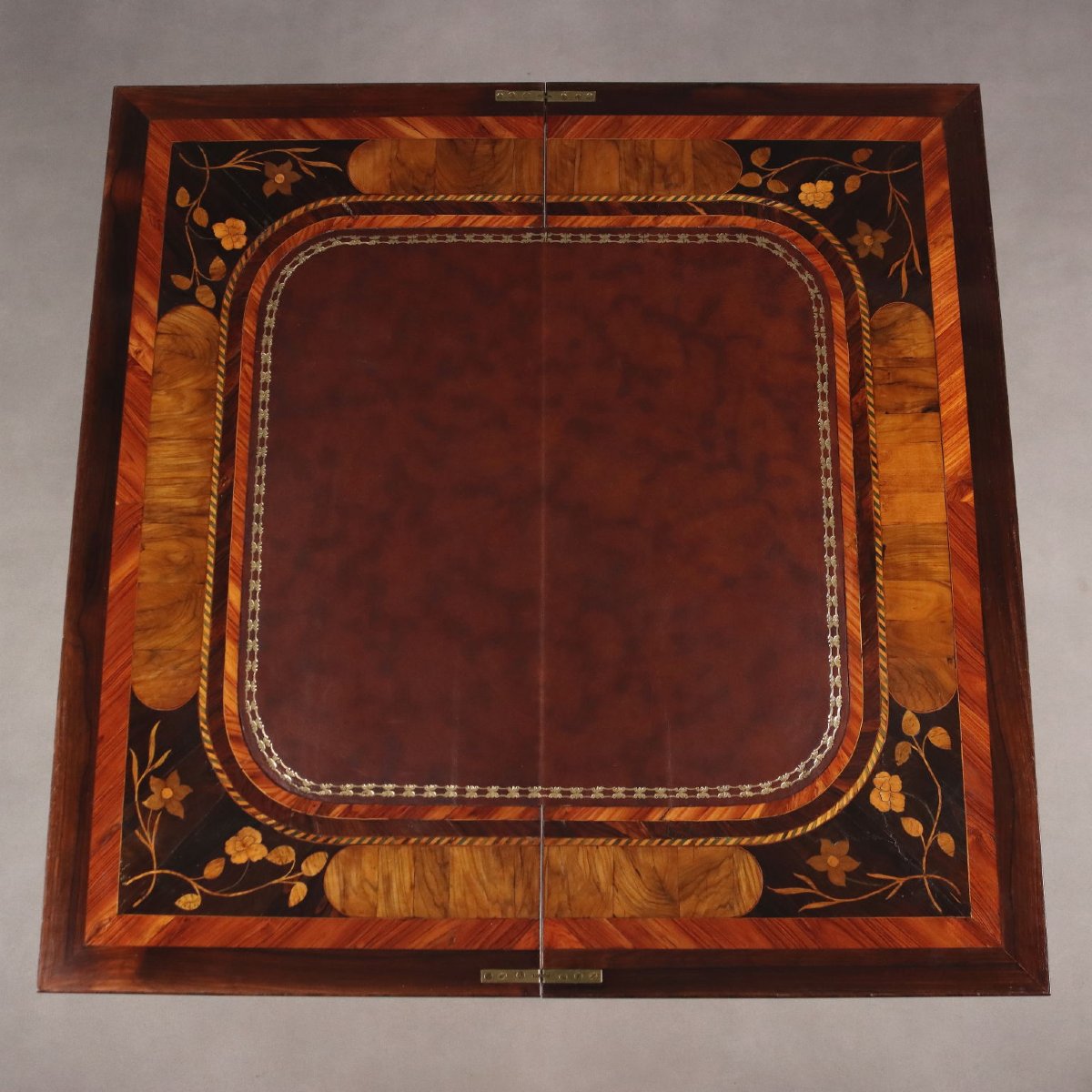 Tavolino da Gioco Intarsiato Italia Fine XVIII Secolo-photo-3
