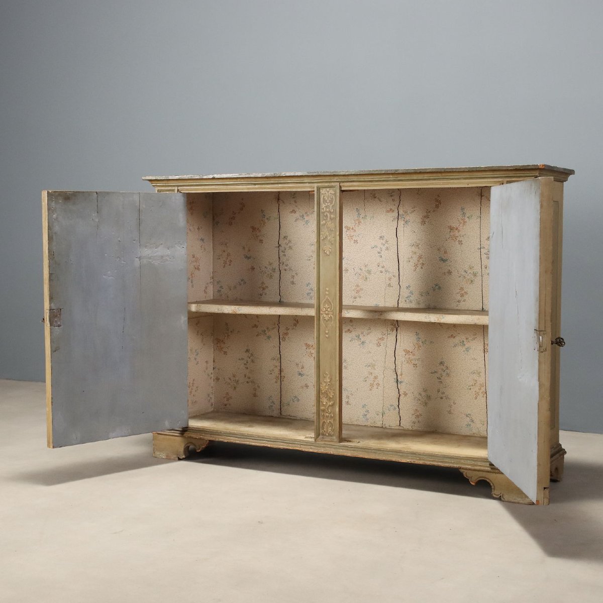 Credenza in Stile Barocco in Abete e Pioppo Italia, fine XIX Secolo-photo-2