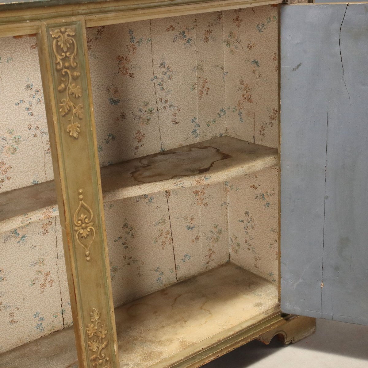 Credenza in Stile Barocco in Abete e Pioppo Italia, fine XIX Secolo-photo-3
