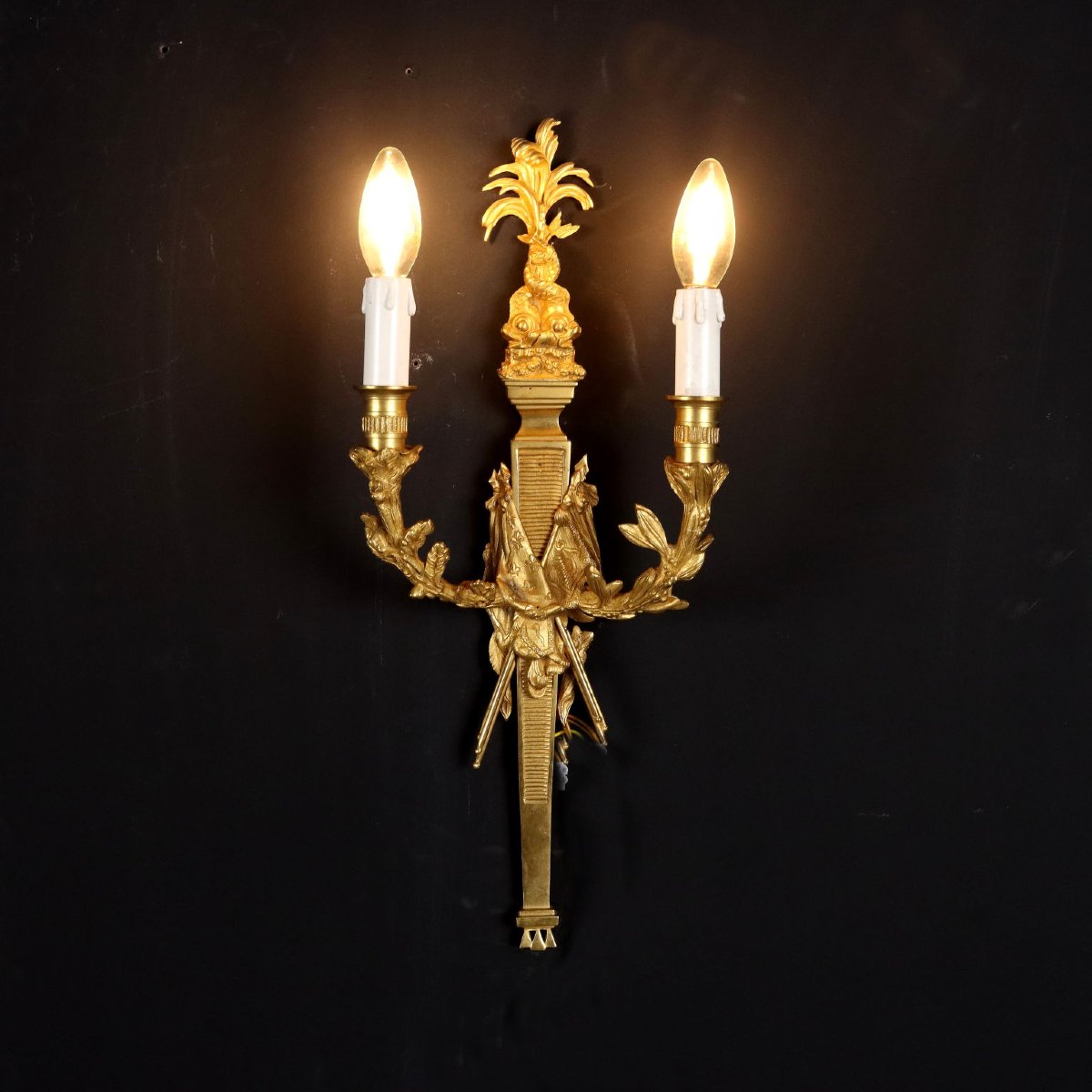 Coppia di Applique in Stile Neoclassico Italia XX secolo-photo-3