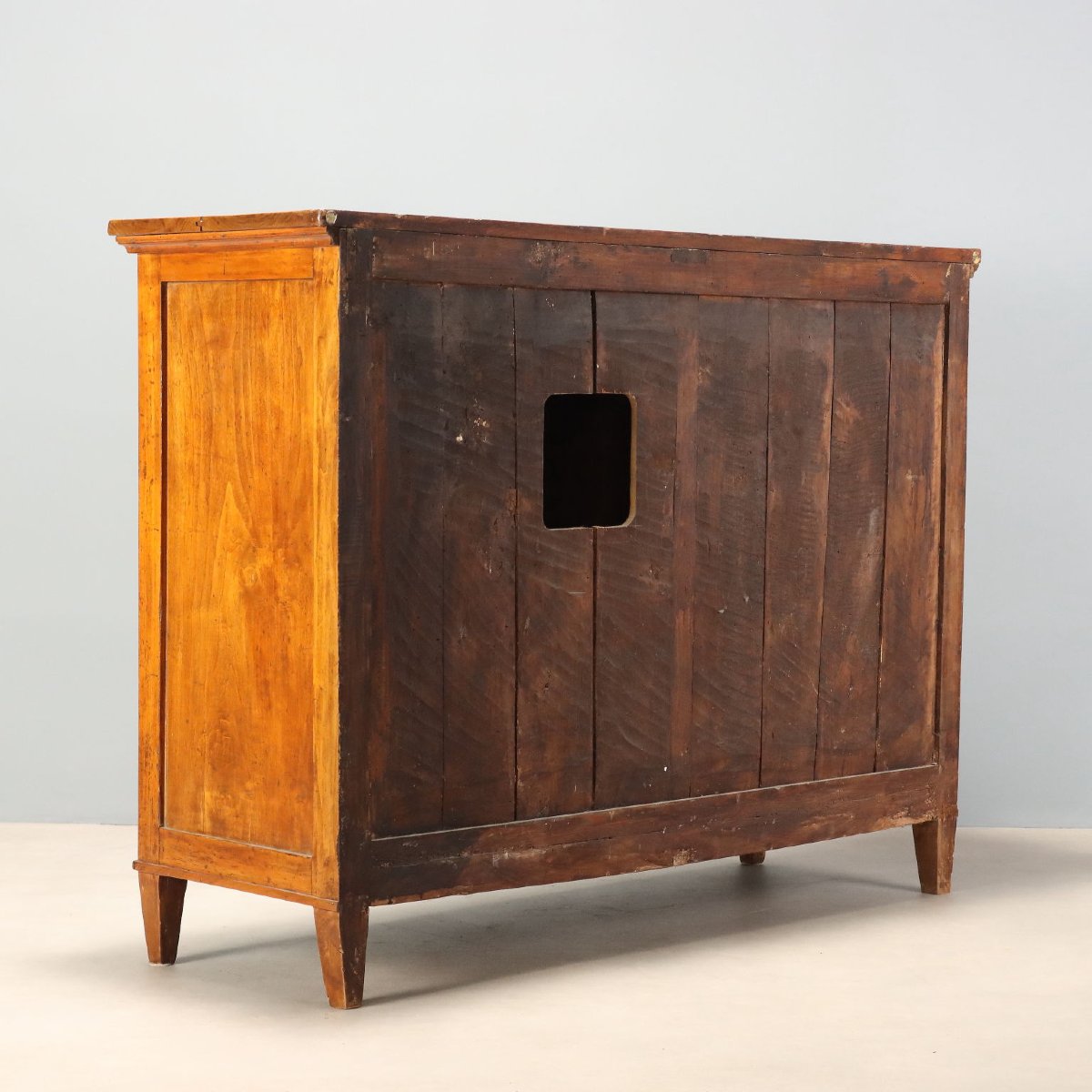 Credenza Direttorio in Pioppo Tinto Noce Italia Inizio XIX Secolo-photo-4