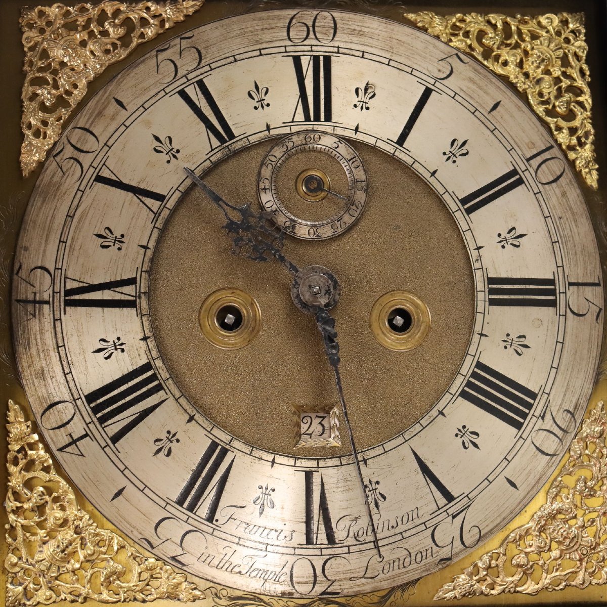 Orologio a Pendolo Antico Francis Robinson Rovere XVIII Secolo-photo-2