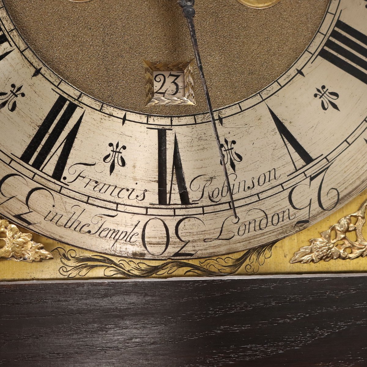 Orologio a Pendolo Antico Francis Robinson Rovere XVIII Secolo-photo-4