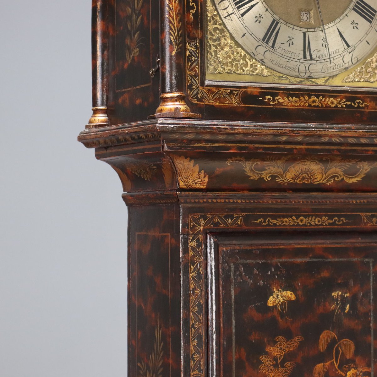 Orologio a Pendolo Antico Francis Robinson Rovere XVIII Secolo-photo-6