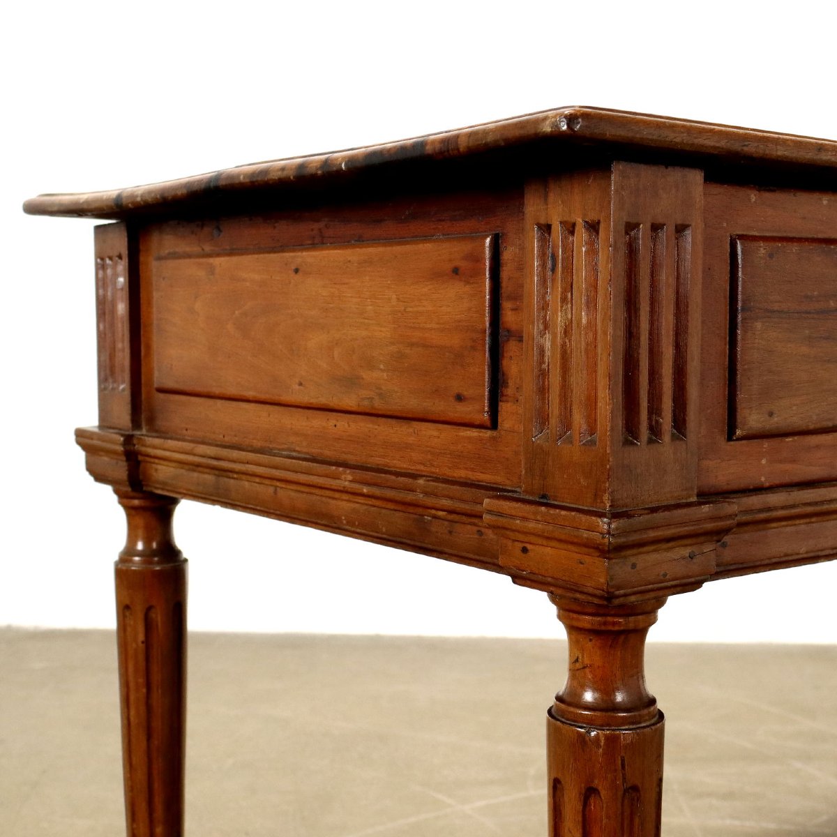 Tavolo Neoclassico Antico Noce Pioppo Italia XVIII Secolo-photo-2