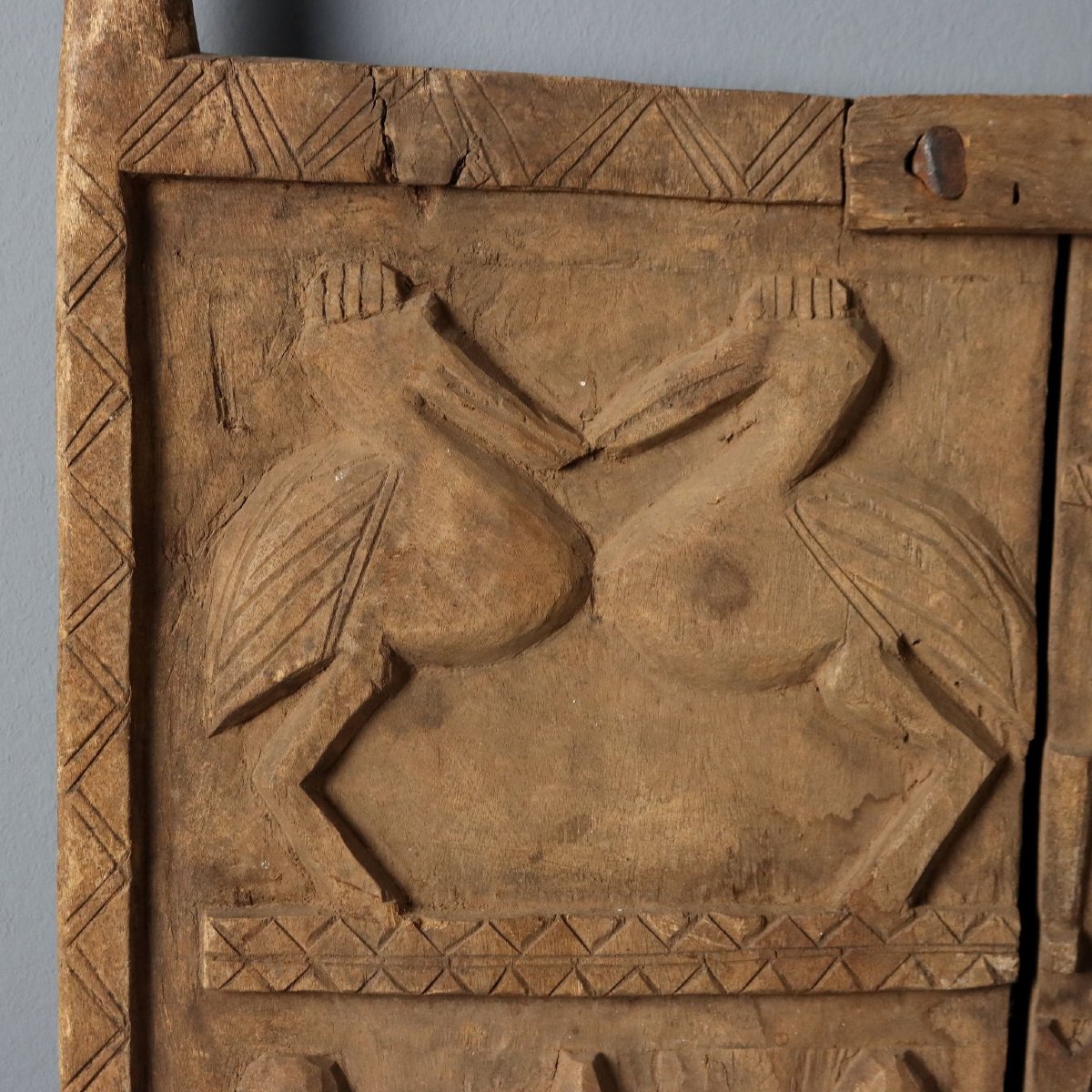 Porta di Granaio Legno Arte Dogon Mali Africa XX Secolo Originale-photo-3