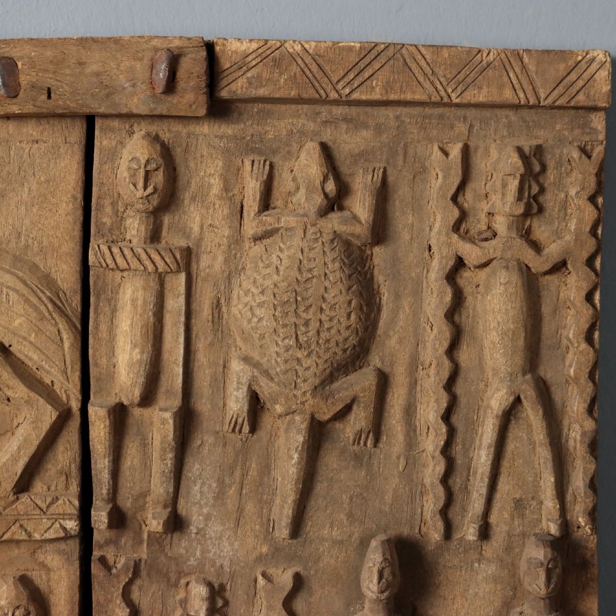 Porta di Granaio Legno Arte Dogon Mali Africa XX Secolo Originale-photo-4