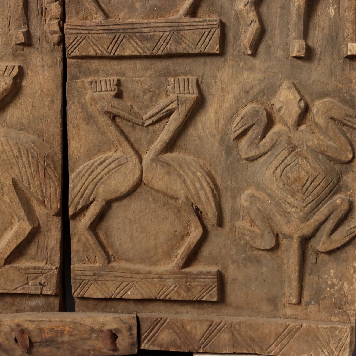 Porta di Granaio Legno Arte Dogon Mali Africa XX Secolo Originale-photo-4