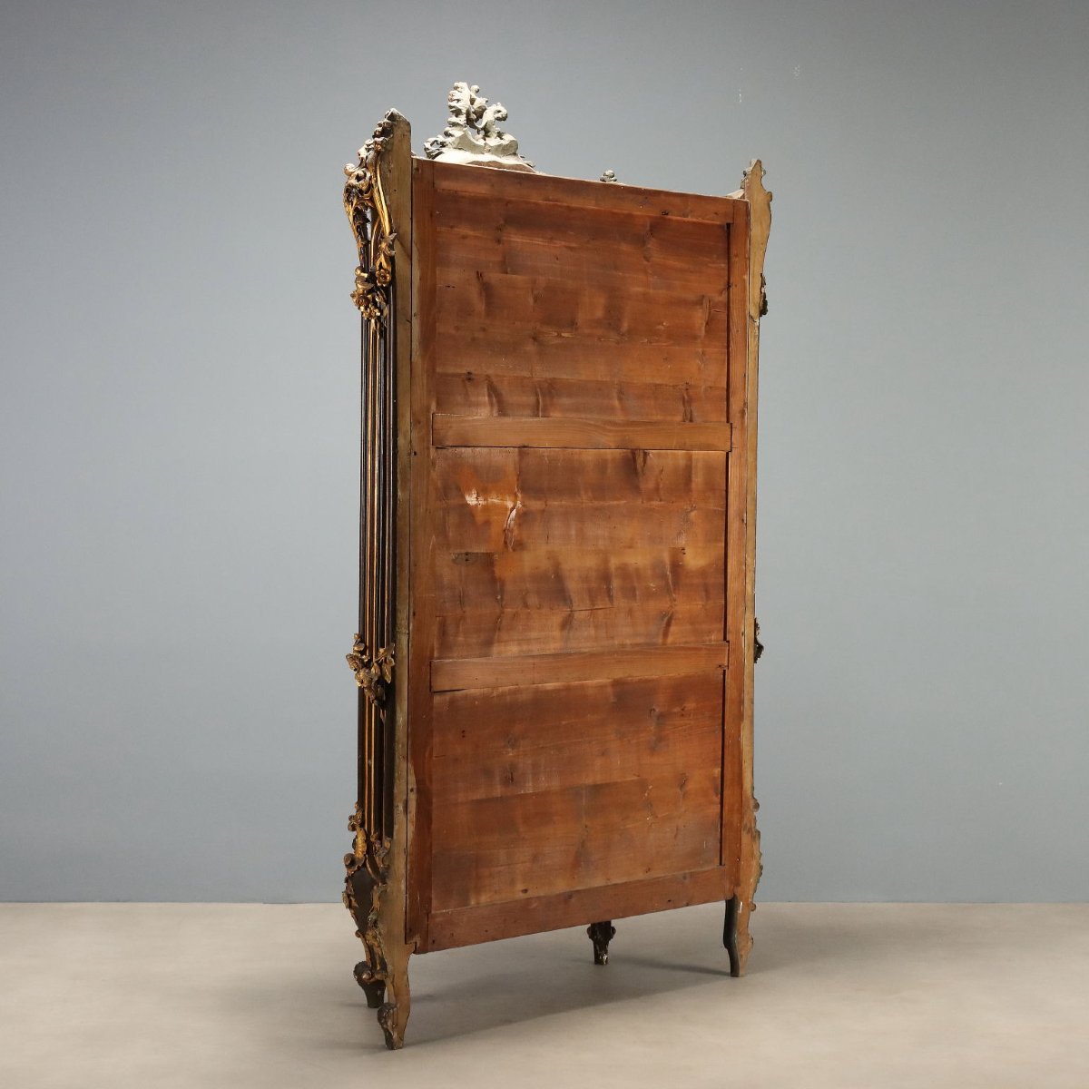 Vetrina Scantonata in Stile Barocchetto - Legno Intagliato Italia Fine XIX Secolo-photo-8