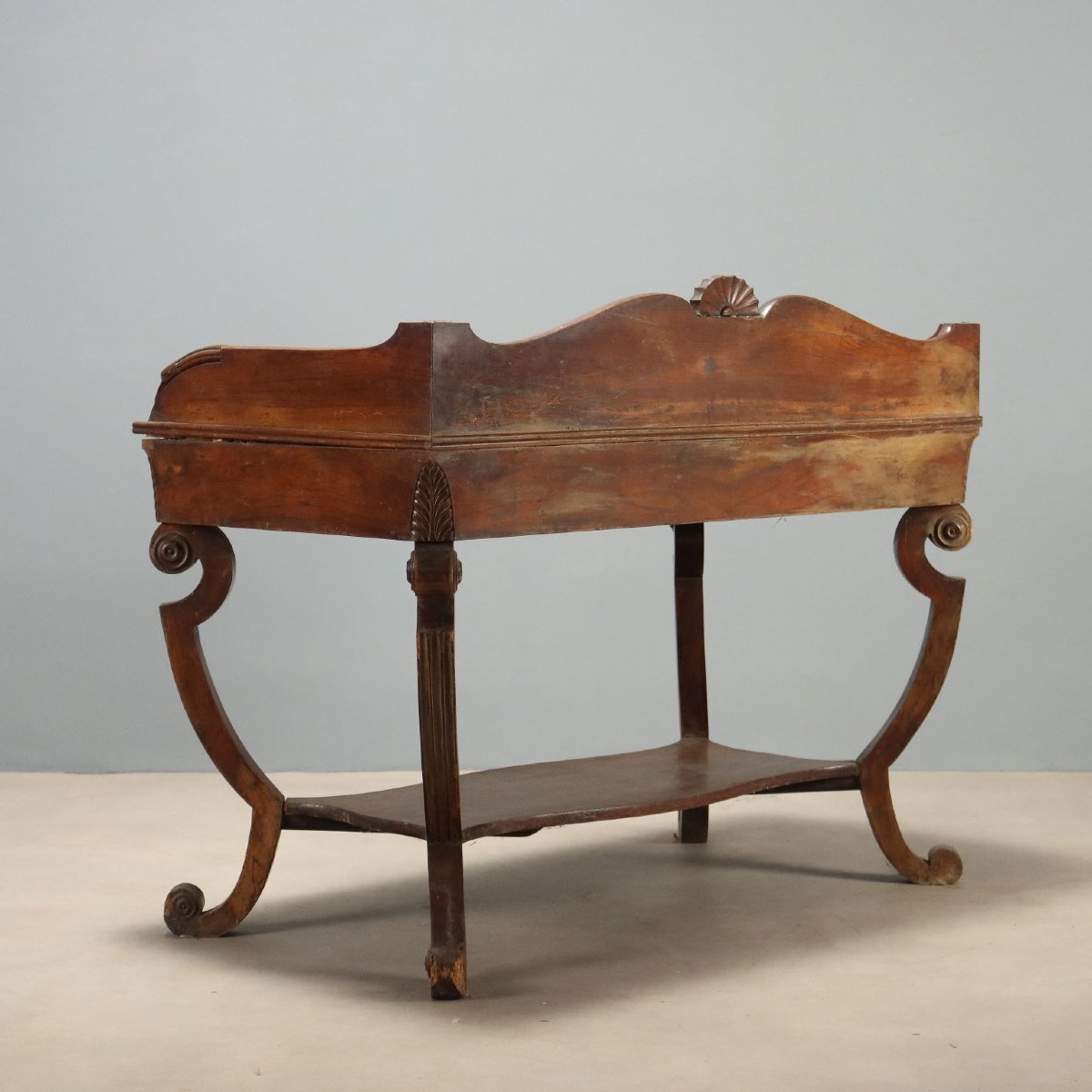 Scrittoio Impero in Noce con Piano in Marmo - Inizio XIX Secolo Italia Inizio XIX Secolo-photo-7