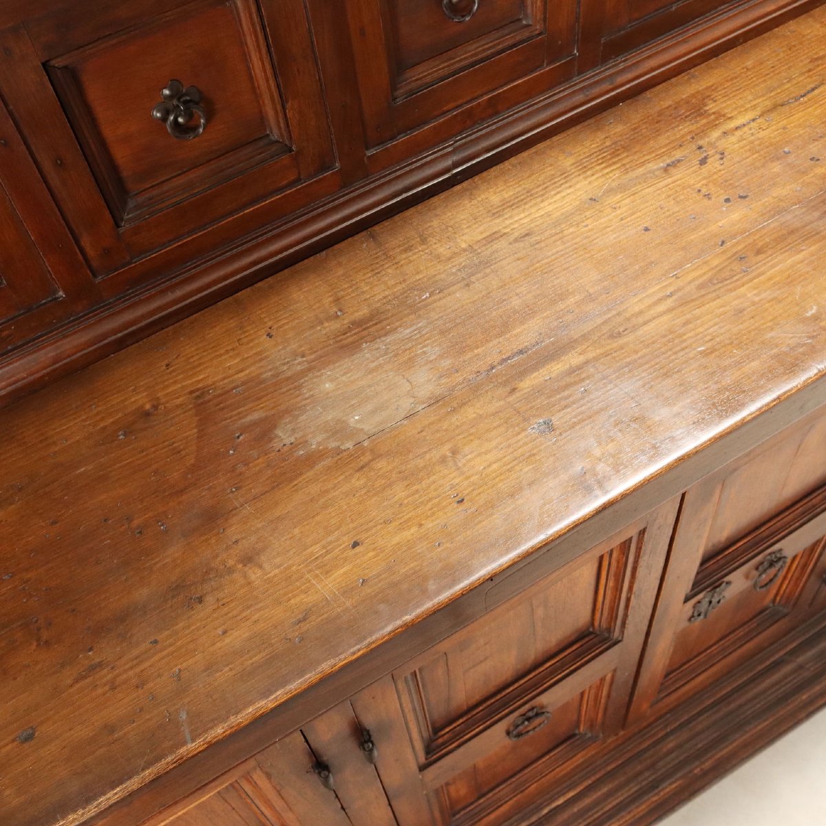 Credenza in Stile Barocco in Noce e Pioppo Italia Prima Metà XX Secolo-photo-4