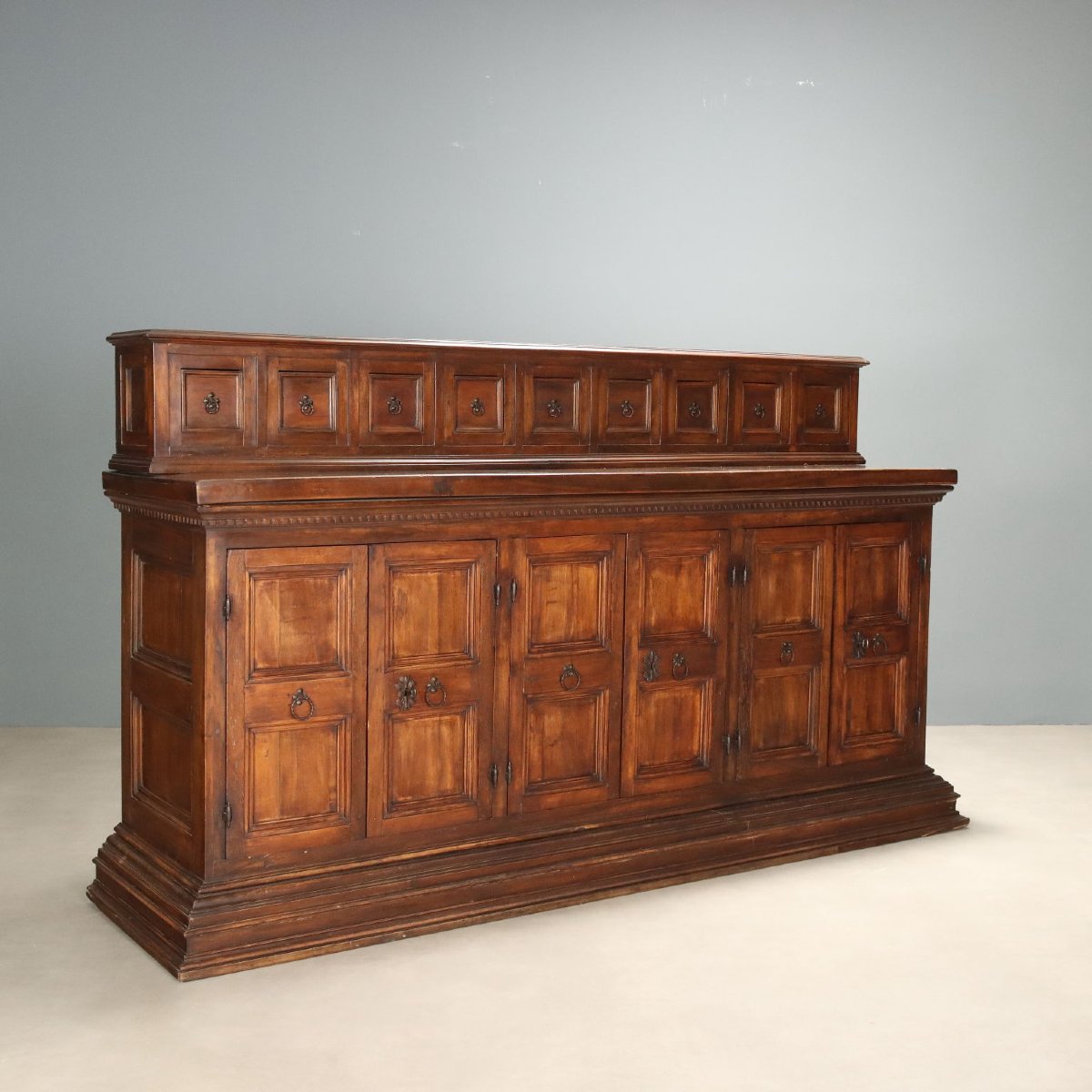 Credenza in Stile Barocco in Noce e Pioppo Italia Prima Metà XX Secolo