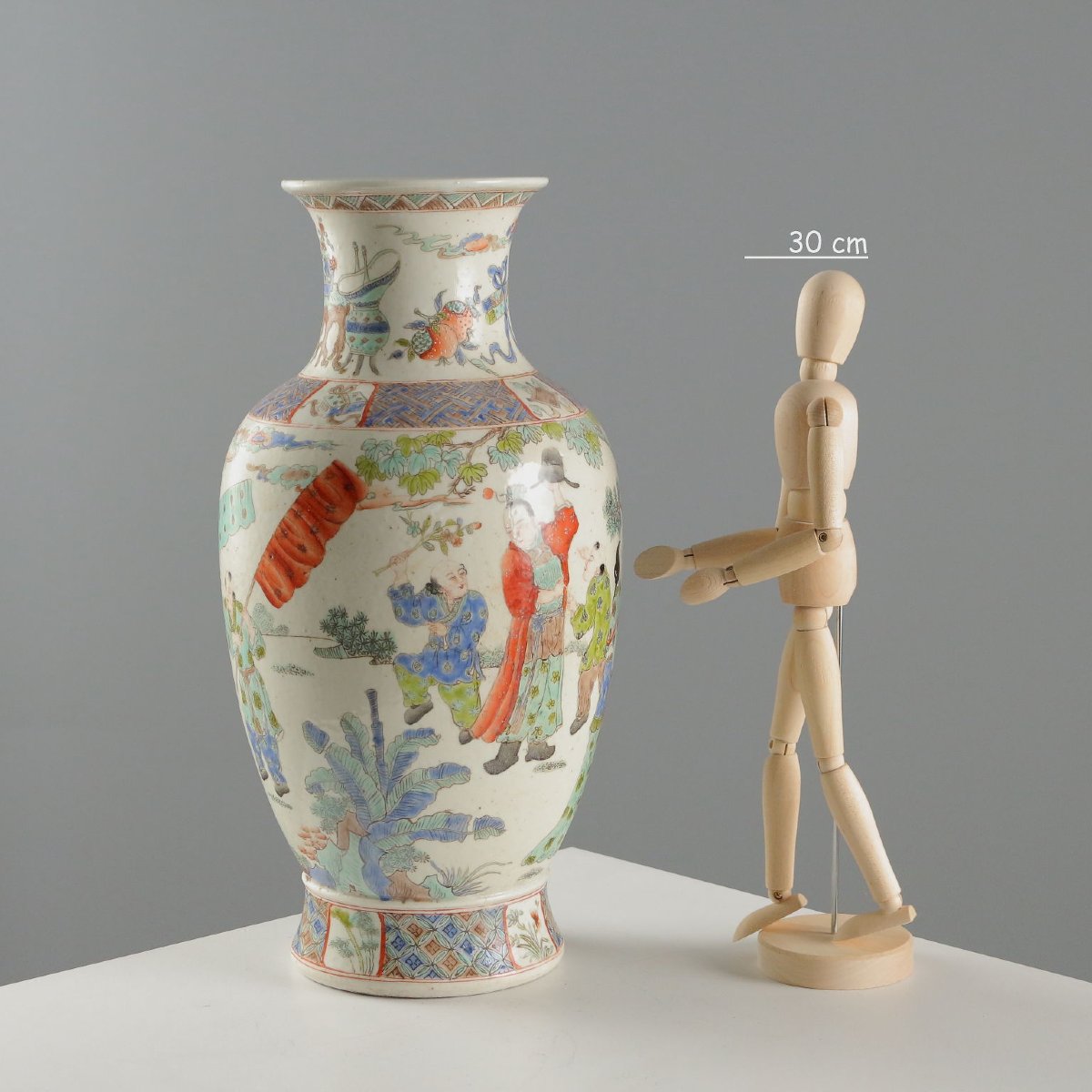 Vaso a Balaustro in Porcellana Cina Fine Epoca Qing 1868-1912-photo-2