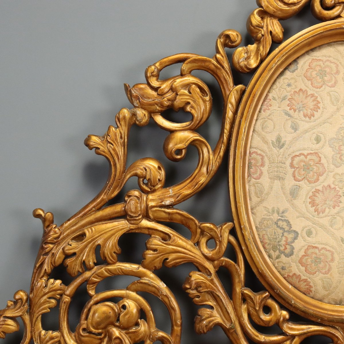 Testata di Letto Matrimoniale Antica Legno Intagliato XIX Secolo-photo-1