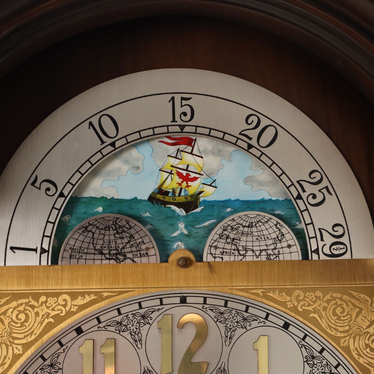 Orologio a Pendolo Walt Antico Legno Verniciato Aquila Germanica XX Secolo-photo-4