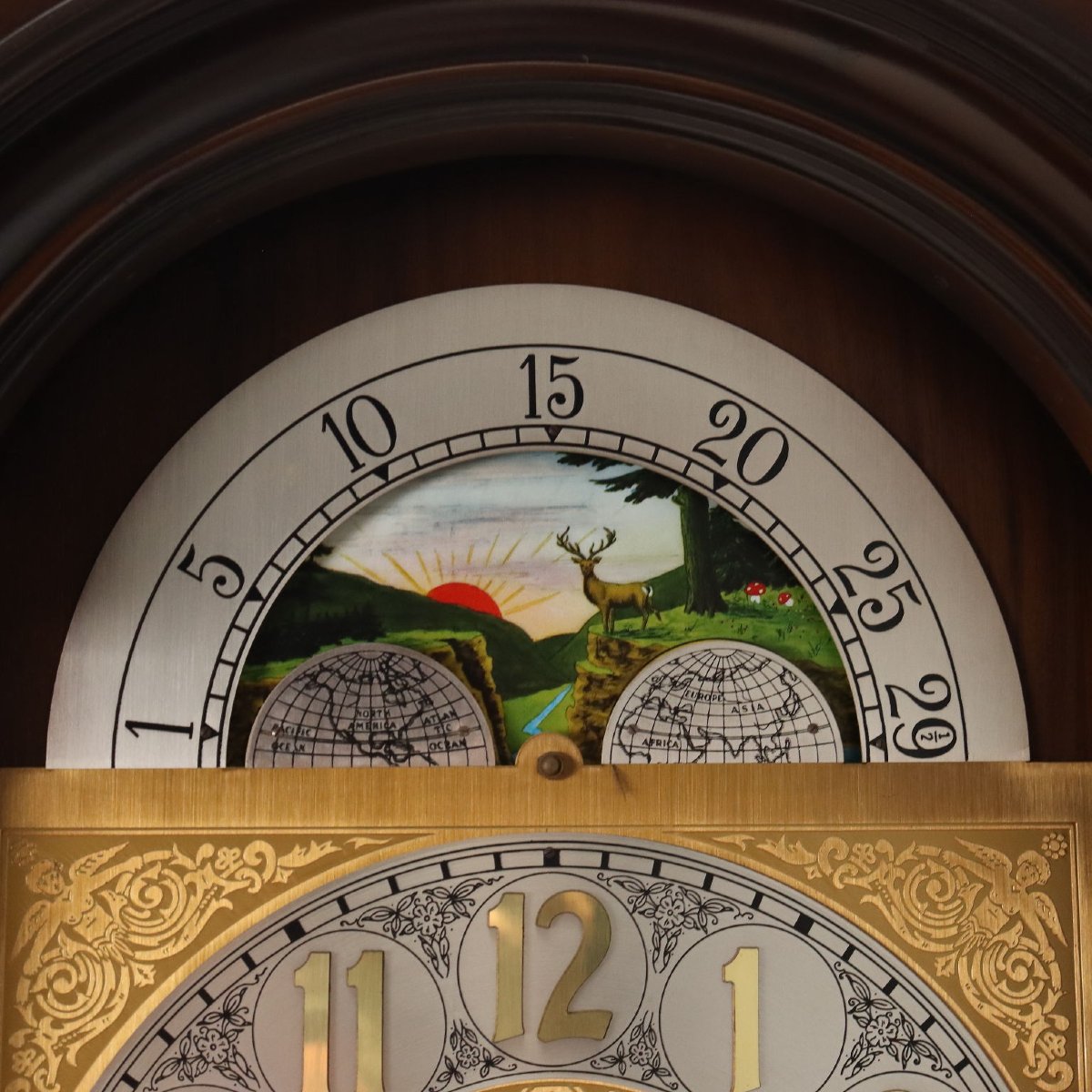 Orologio a Pendolo Walt Antico Legno Verniciato Aquila Germanica XX Secolo-photo-5