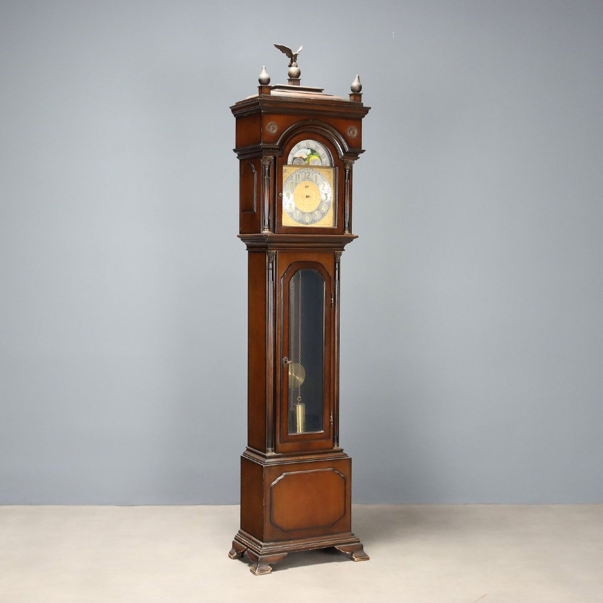 Orologio a Pendolo Walt Antico Legno Verniciato Aquila Germanica XX Secolo
