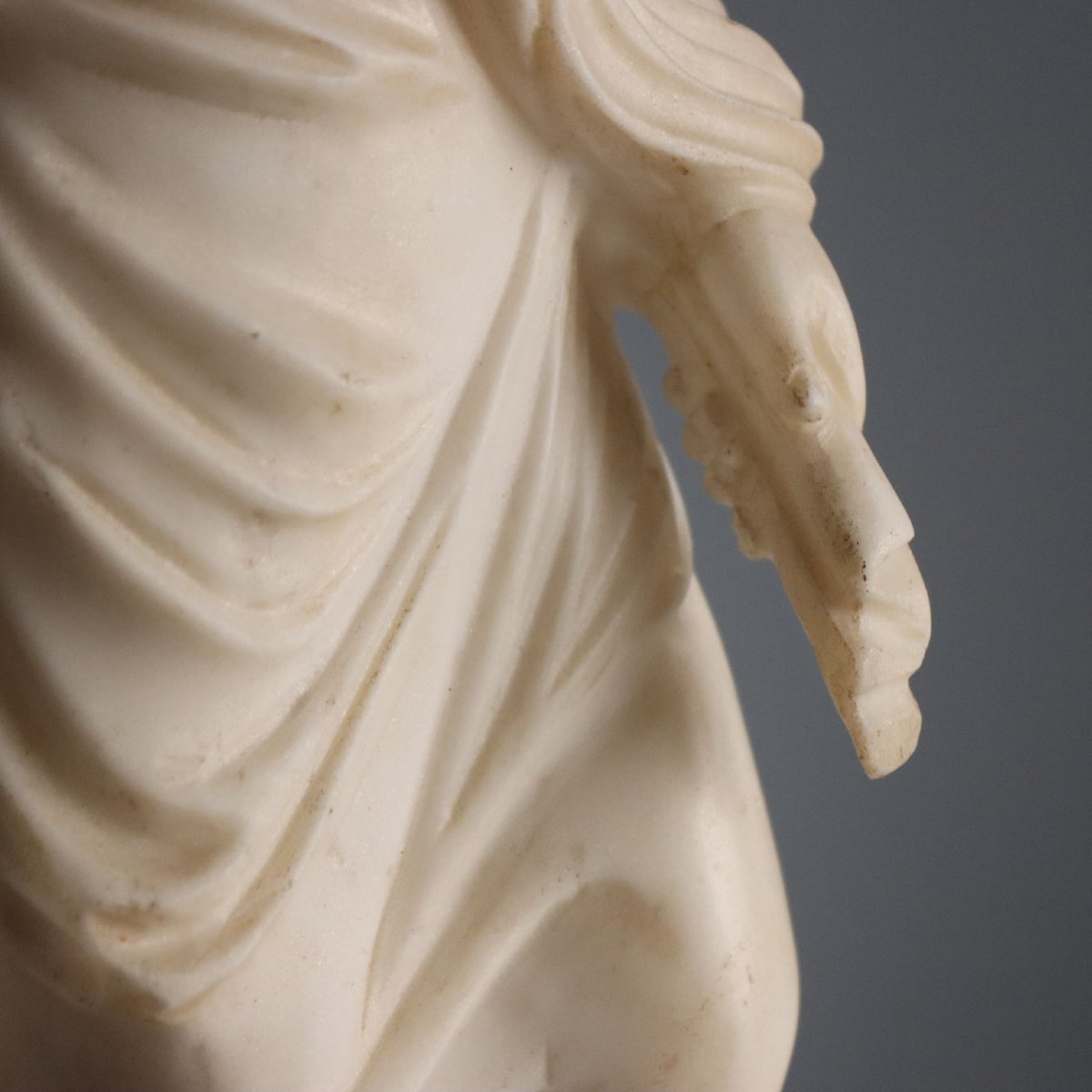 Scultura Matrona Romana Marmo Bianco XIX Secolo Italia-photo-1