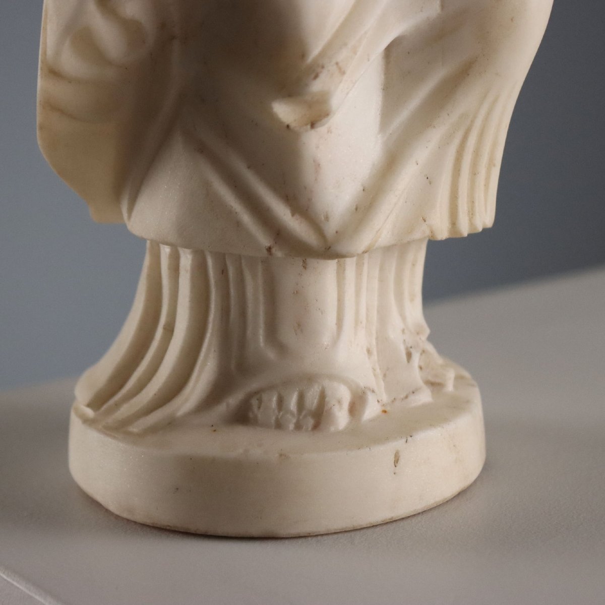 Scultura Matrona Romana Marmo Bianco XIX Secolo Italia-photo-2