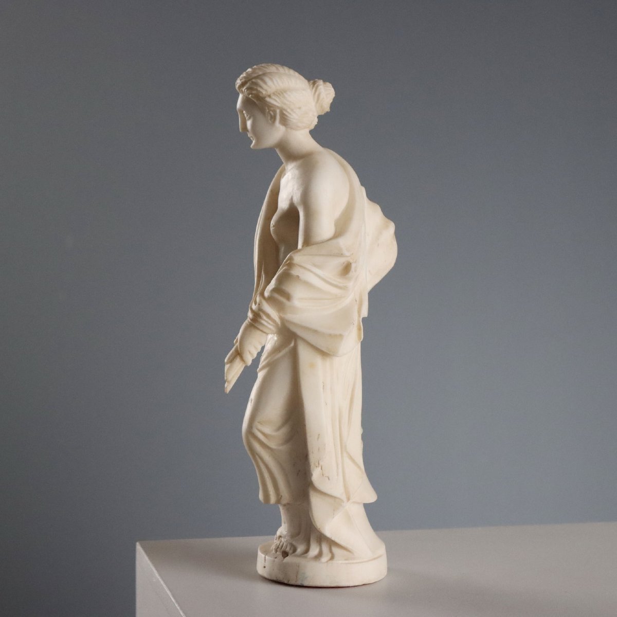 Scultura Matrona Romana Marmo Bianco XIX Secolo Italia-photo-4