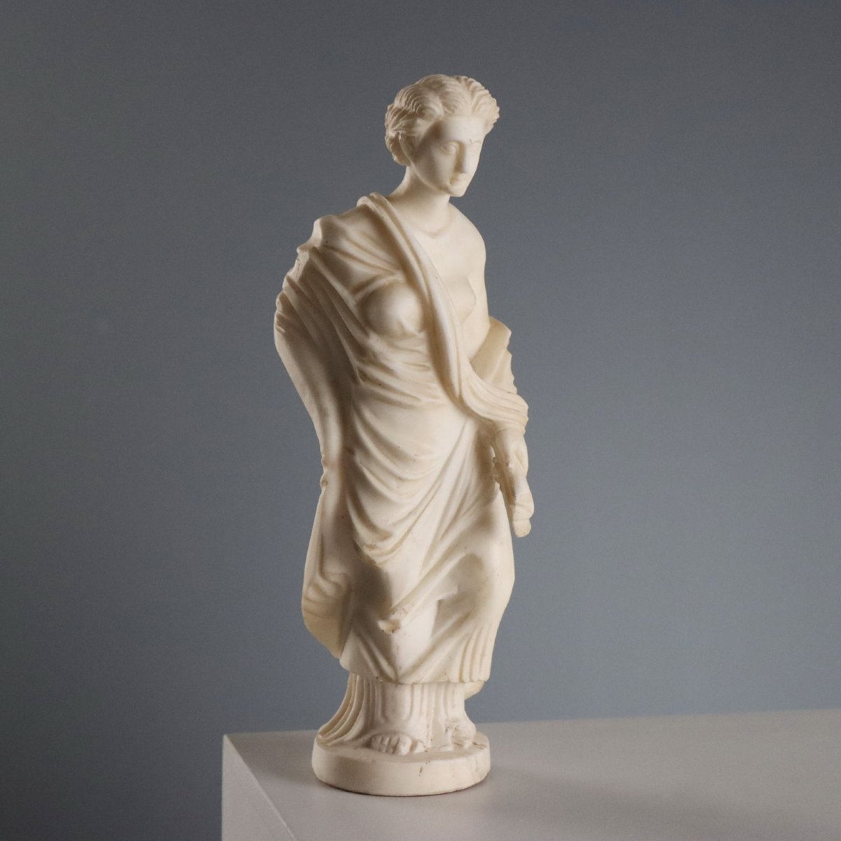 Scultura Matrona Romana Marmo Bianco XIX Secolo Italia