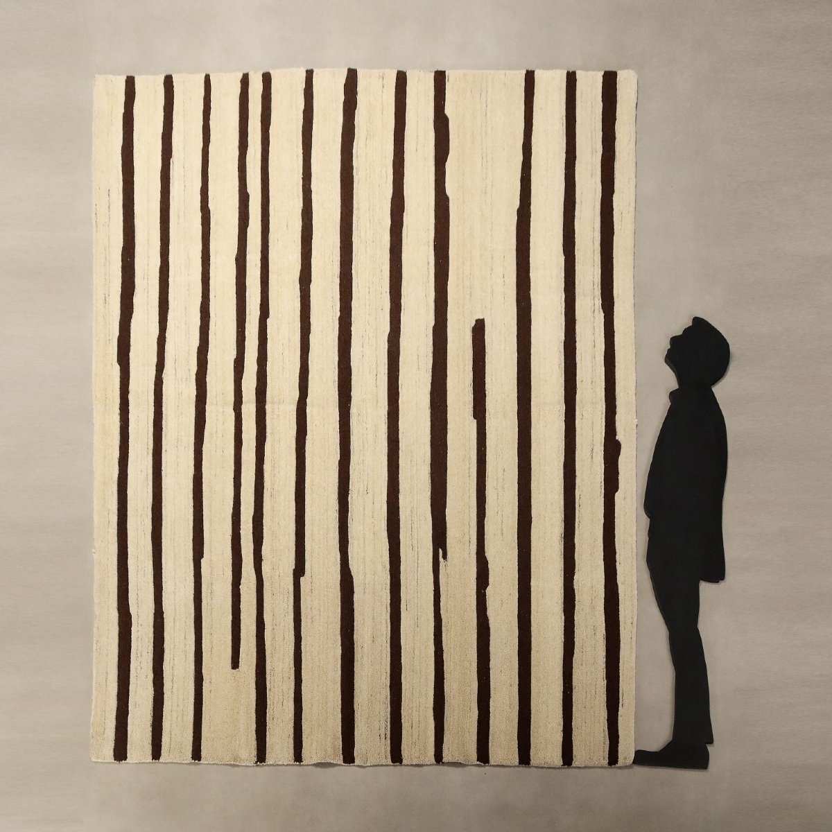 Tappeto Design Sartori Burano Lana Nodo Fine a Righe 255 x 275 cm Originale-photo-3