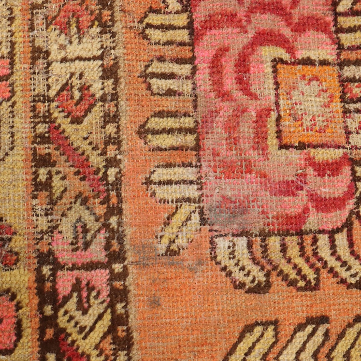 Tappeto Kotan Samarkanda Antico Lana Nodo Grosso Fatto a Mano Originale-photo-3