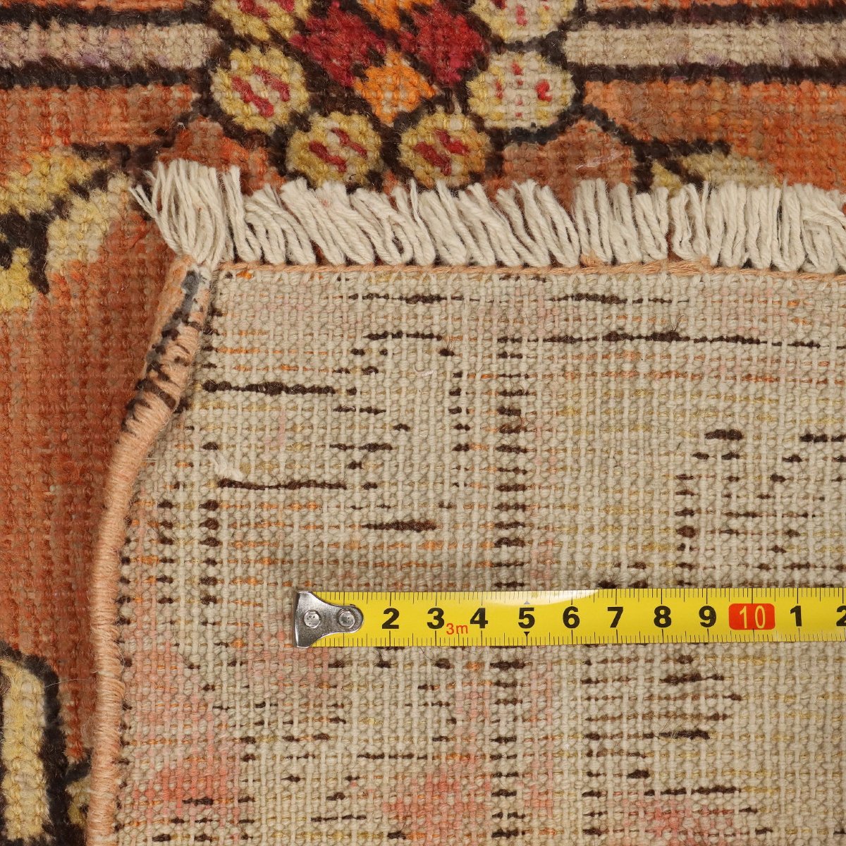 Tappeto Kotan Samarkanda Antico Lana Nodo Grosso Fatto a Mano Originale-photo-5