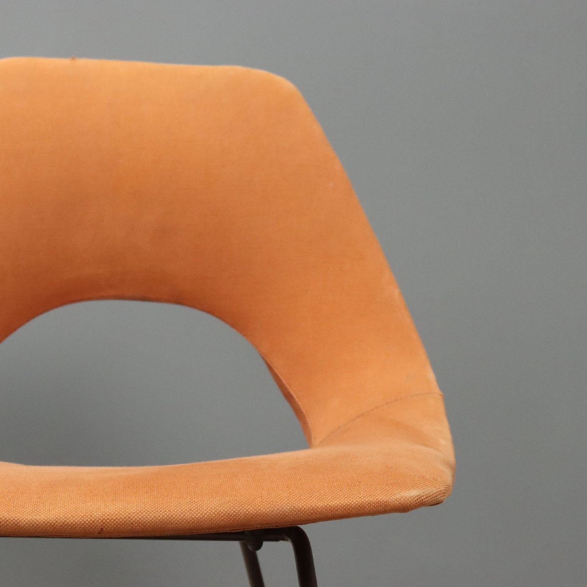 Sedie Saporiti Vintage Design Augusto Bozzi Tessuto Anni 50-60 Originali-photo-2