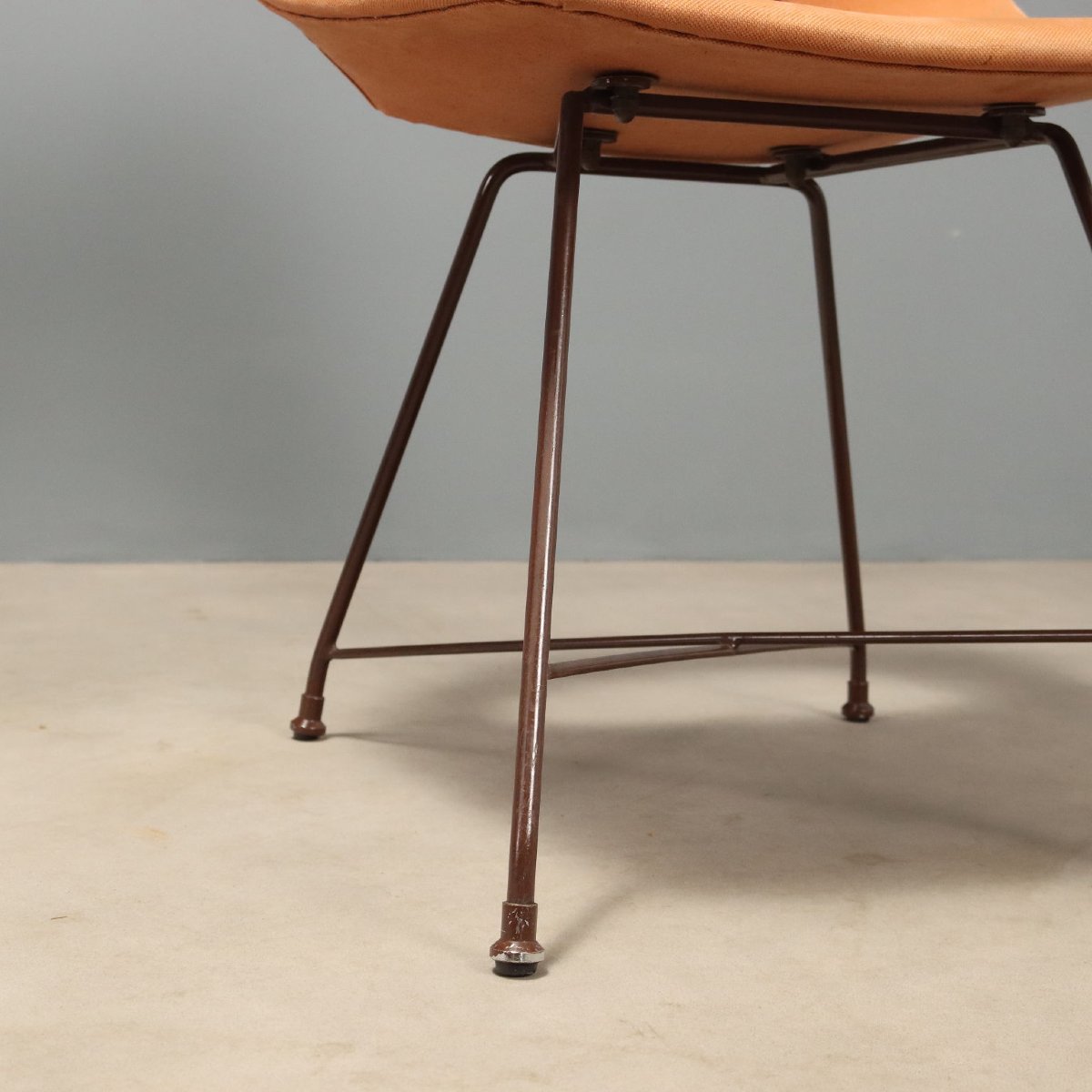 Sedie Saporiti Vintage Design Augusto Bozzi Tessuto Anni 50-60 Originali-photo-3
