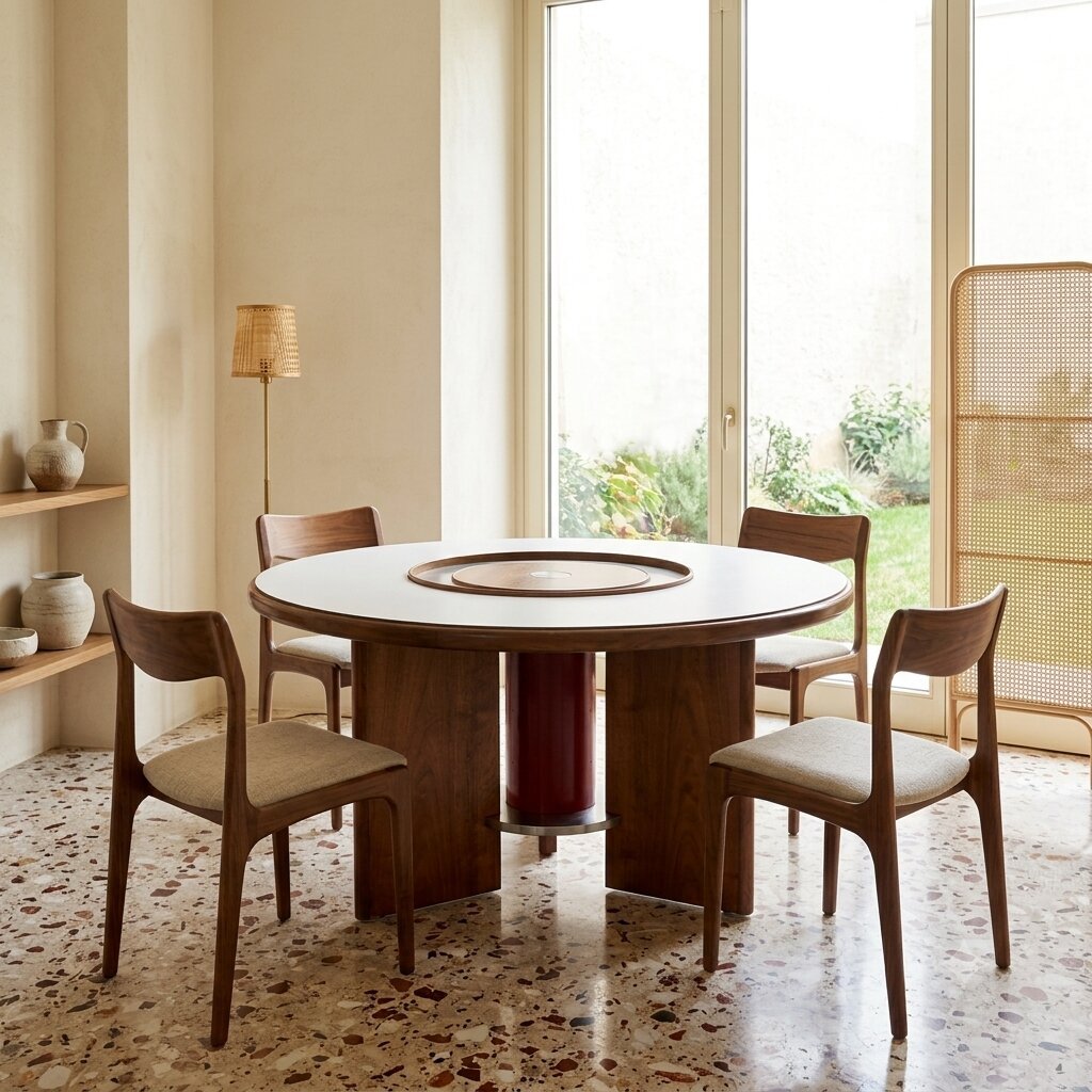 Tavolo Circolare Vintage Design Silvio Coppola per Bernini Anni 60 Originale-photo-2