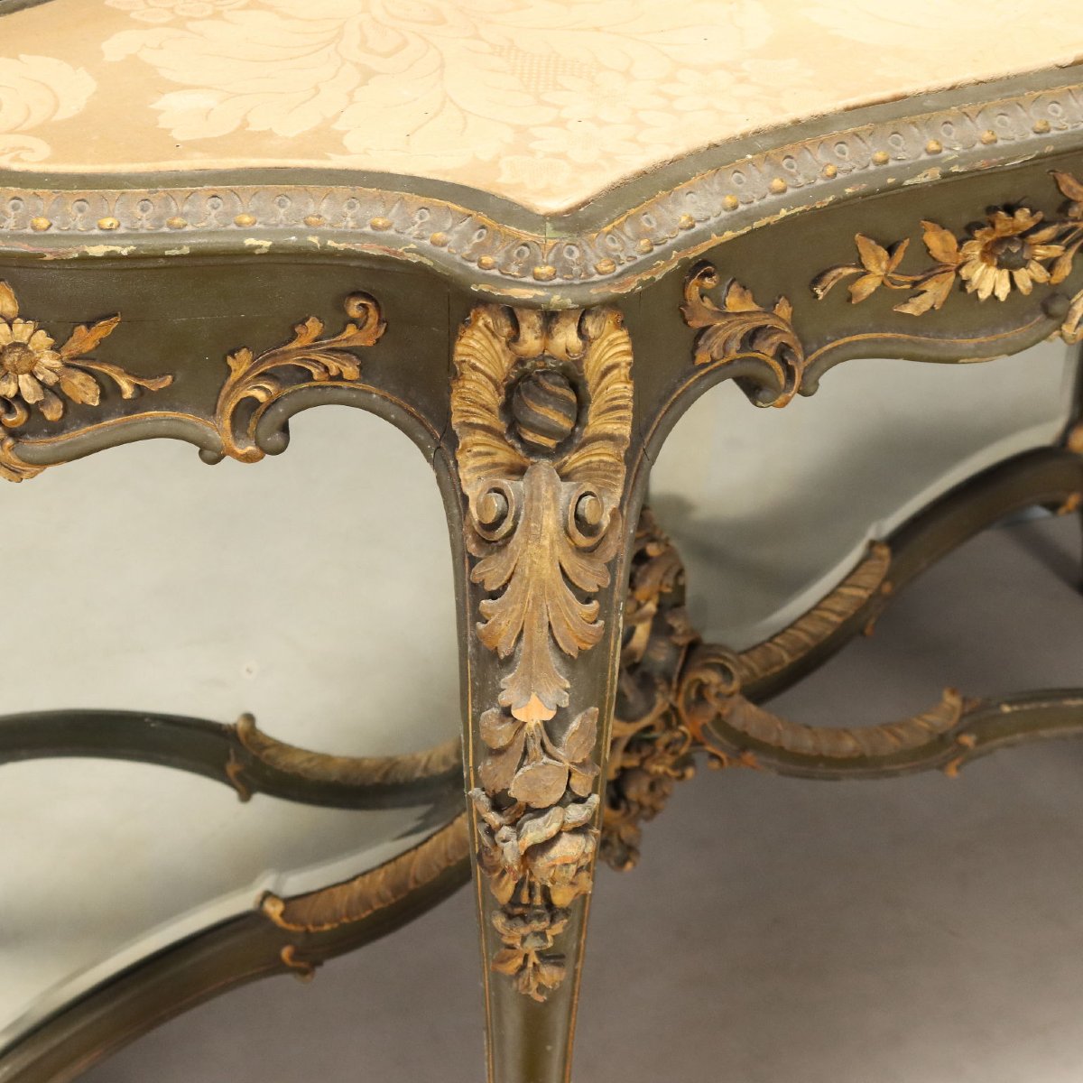 Consolle con Specchiera Stile Barocchetto Italia Fine XIX Secolo-photo-5