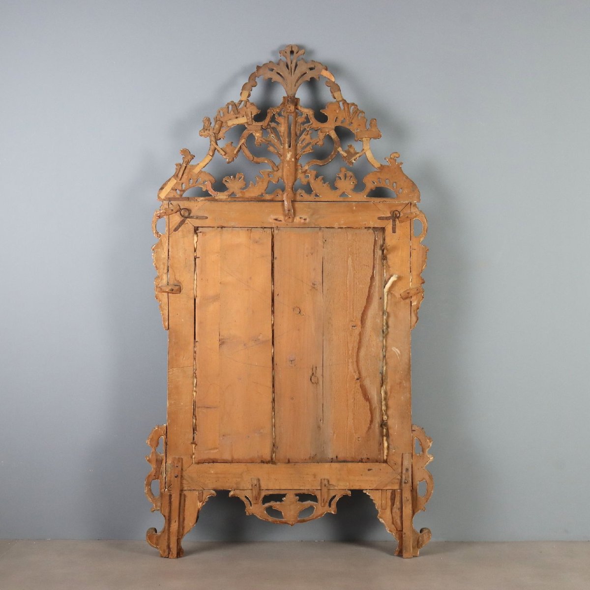 Specchiera da Parete in Legno Intagliato e Dorato Piemonte Metà XVIII Secolo-photo-8