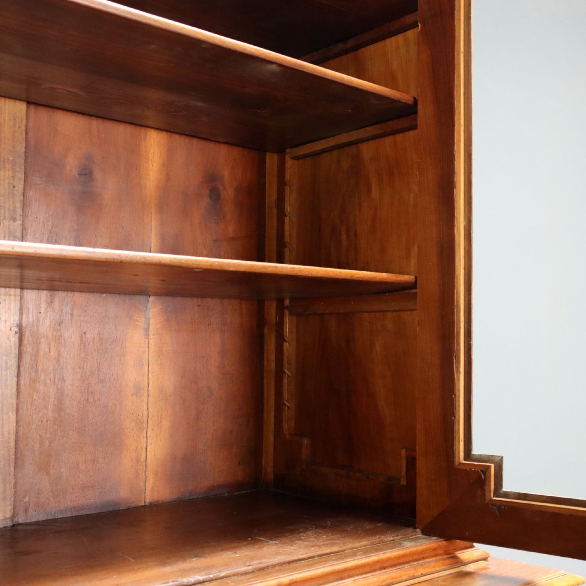 Credenza in Noce con Alzata a Vetro Italia Fine XIX Secolo-photo-4